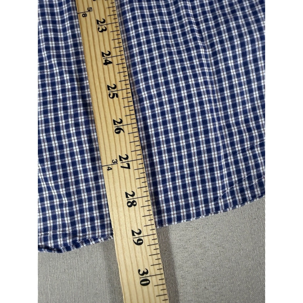 Rag & Bone Shirt Adult Size 15.5 Blue Tartan Plaid Button Down Mens Medium - Picture 7 of 9